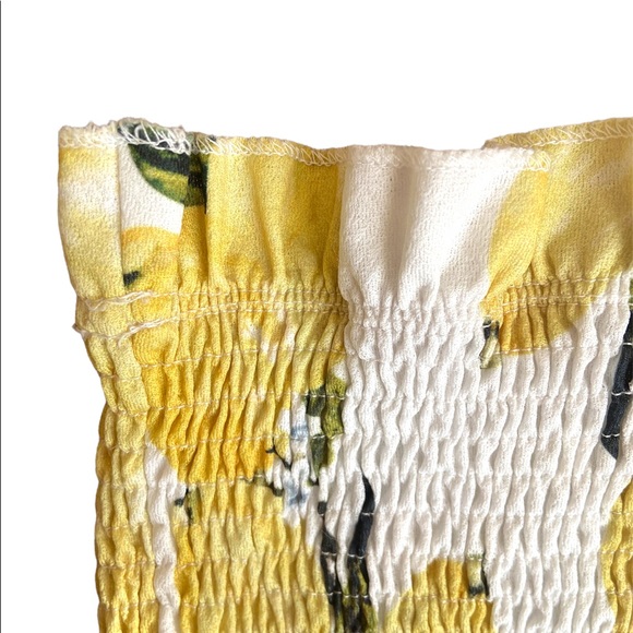 SUMMERY, STRETCHY BANDEAU TOP/TUBE TUP SIZE XL - WHITE, YELLOW, AND GREEN COLOR - Picture 3 of 5